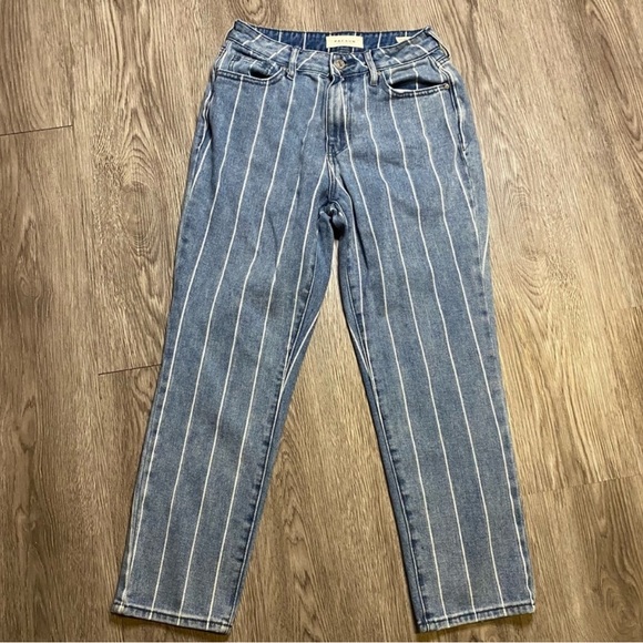 PacSun Blue and white striped Women's Mom Jeans size 25 - Picture 1 of 7
